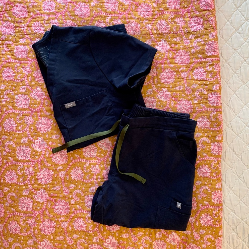 Figs Scrubs Navy set
